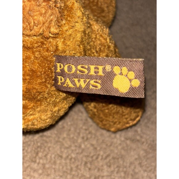 Posh Paws Teddy Bear Patches Plush with Plaid Bow - Picture 3 of 10
